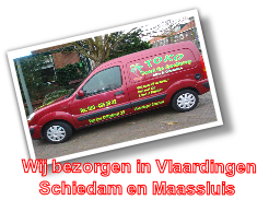 Wij bezorgen in Vlaardingen 
Schiedam en Maassluis